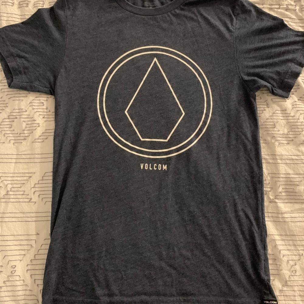 heather navy blue boy volcom tee